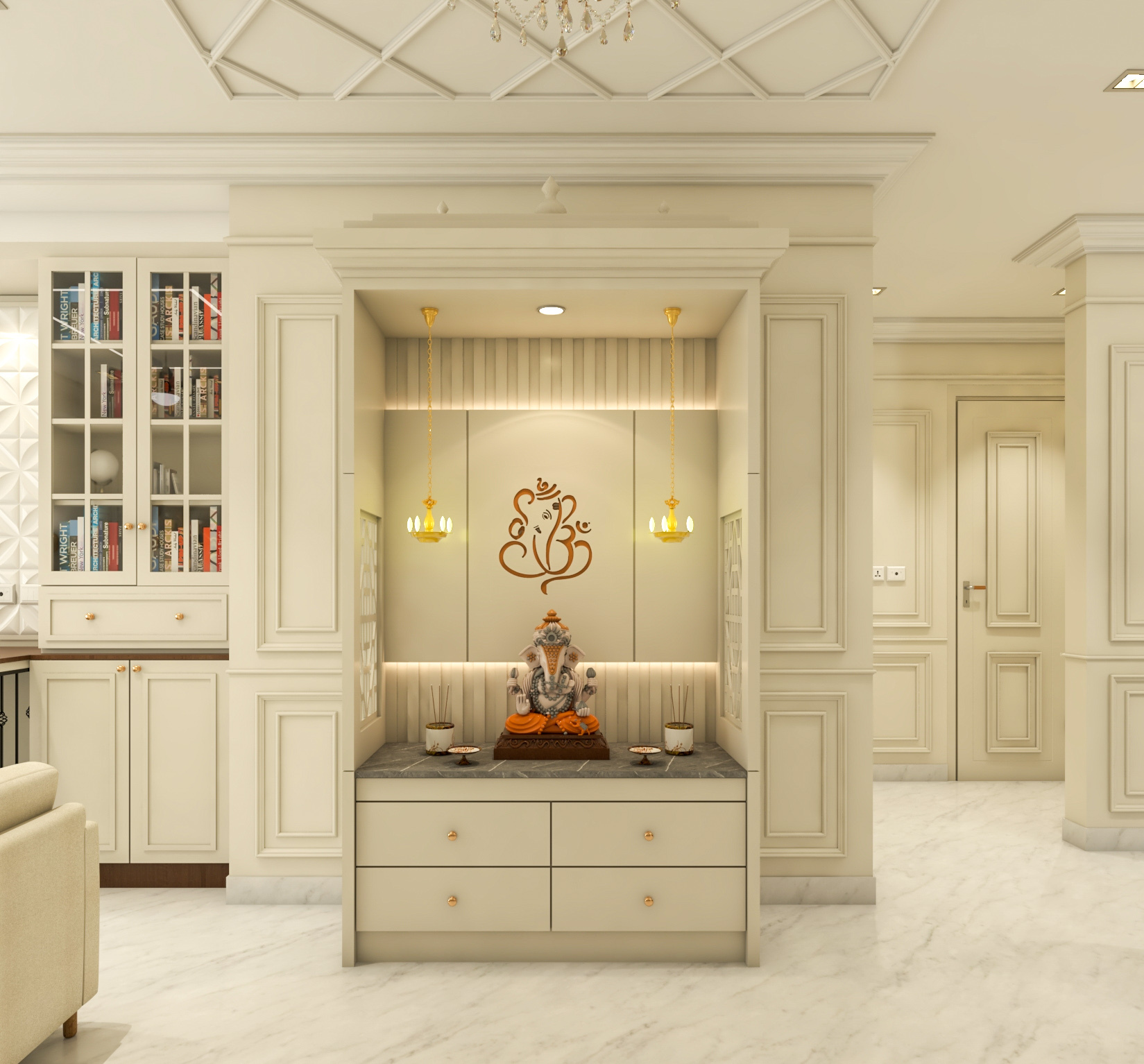 pooja room interior design