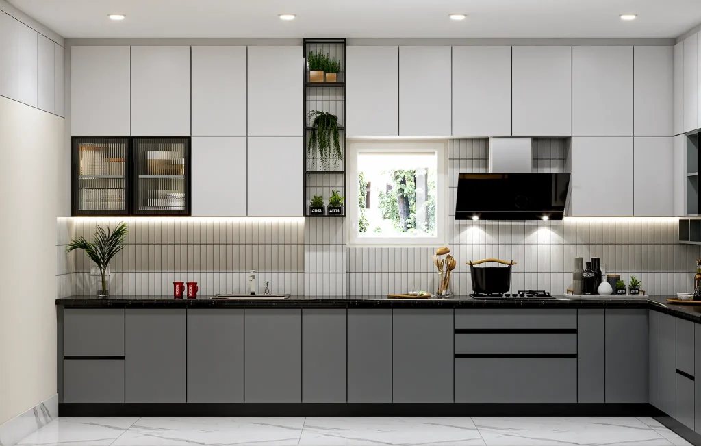 Stylish kitchen interiors in Bangalore by Wedezine
