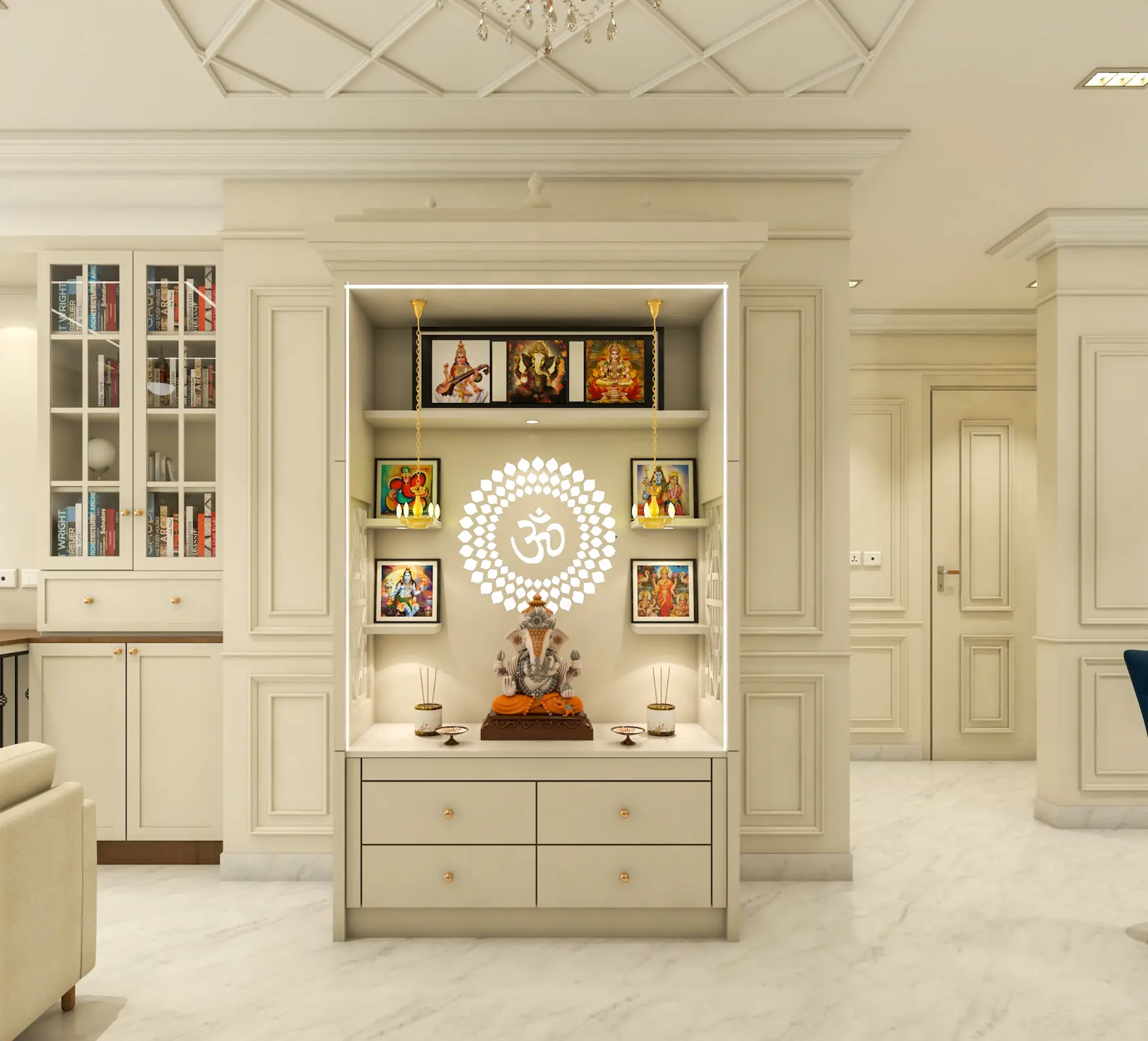 pooja room interior design