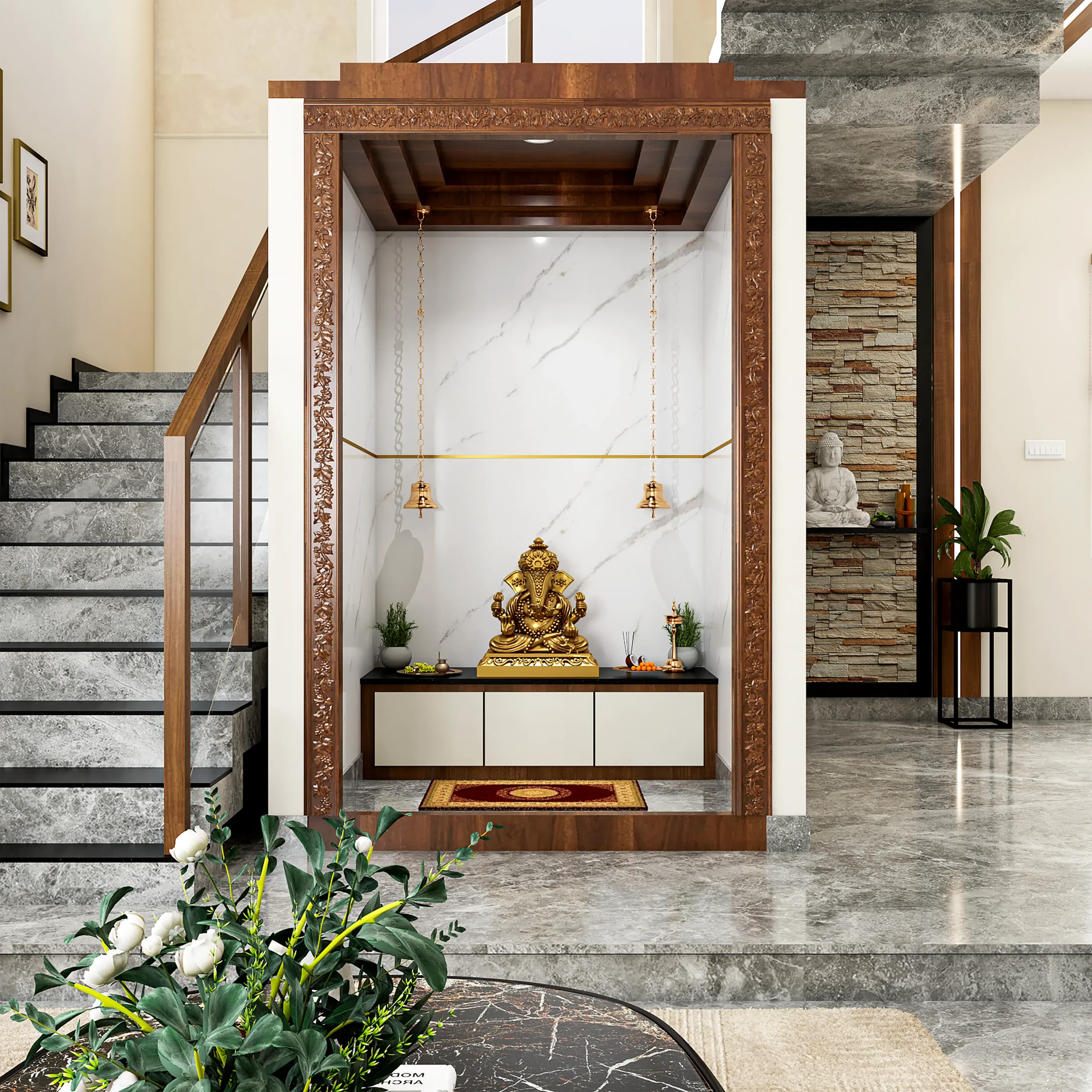 pooja room interior design