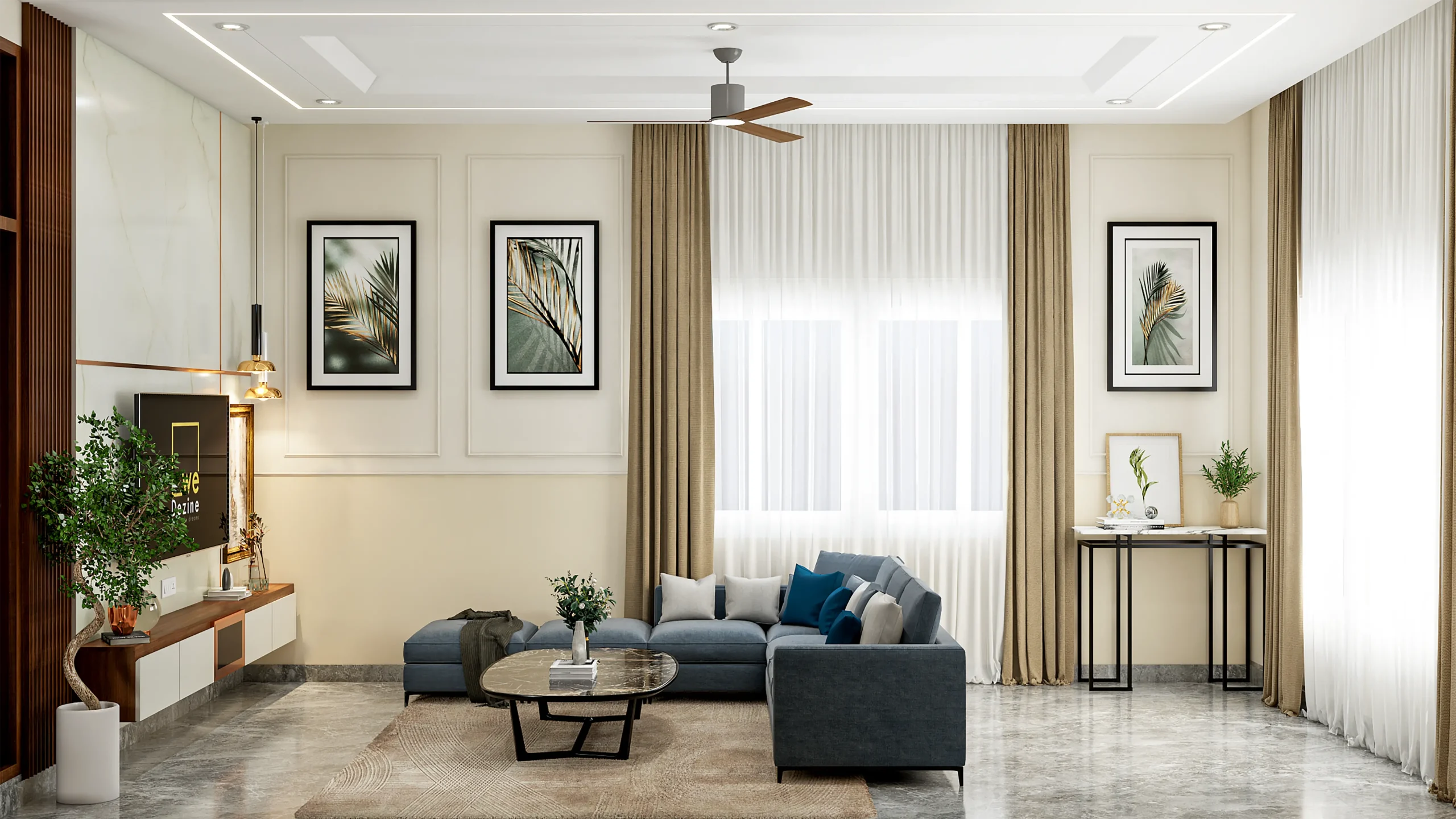 living room interior design in bangalore