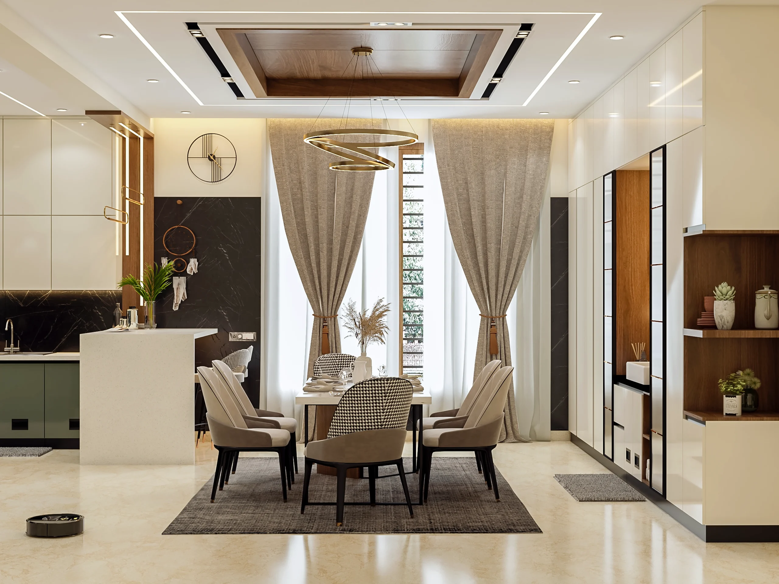 Small dining space makeover by top interior company in Bangalore