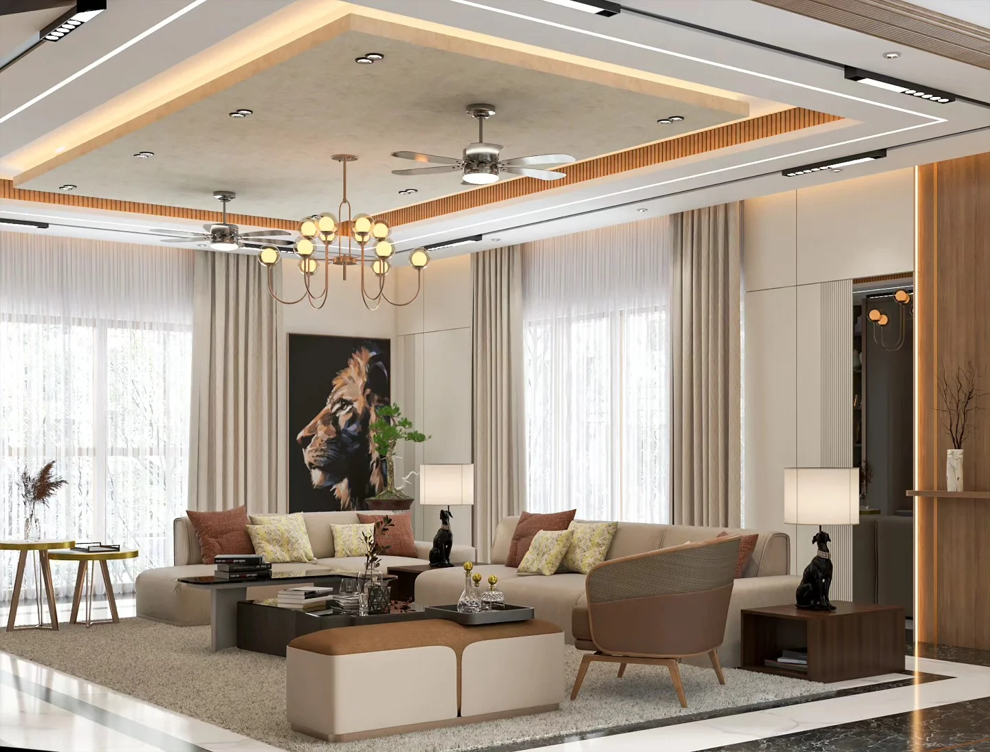 Living Room Interiors in Bangalore