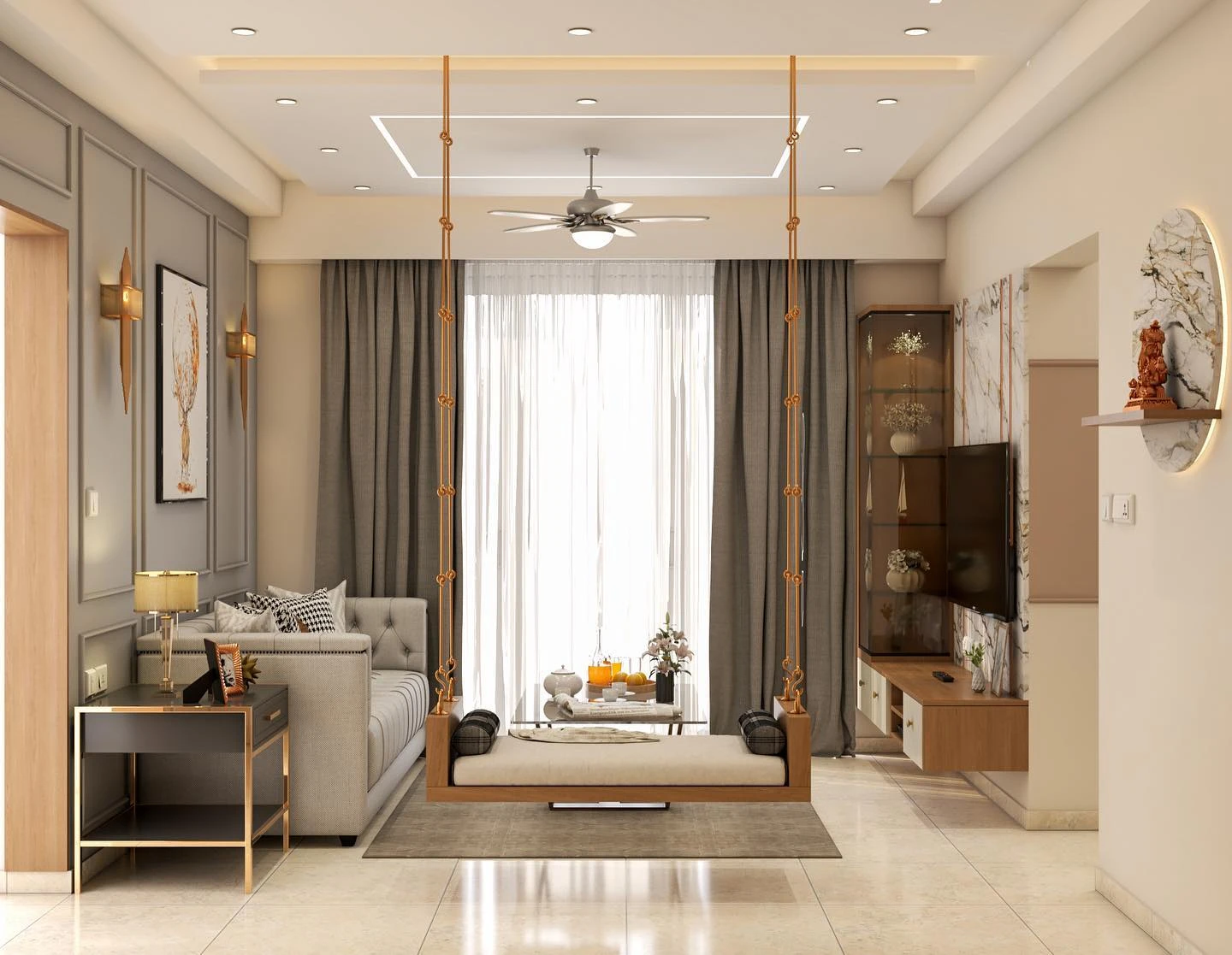 living room interior designers in bangalore
