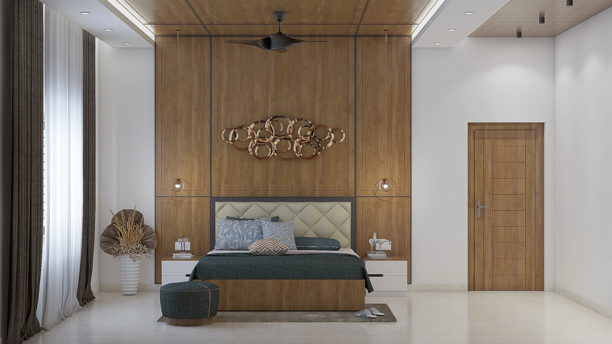 Modern luxury living room showcasing interior firms in Bangalore design style