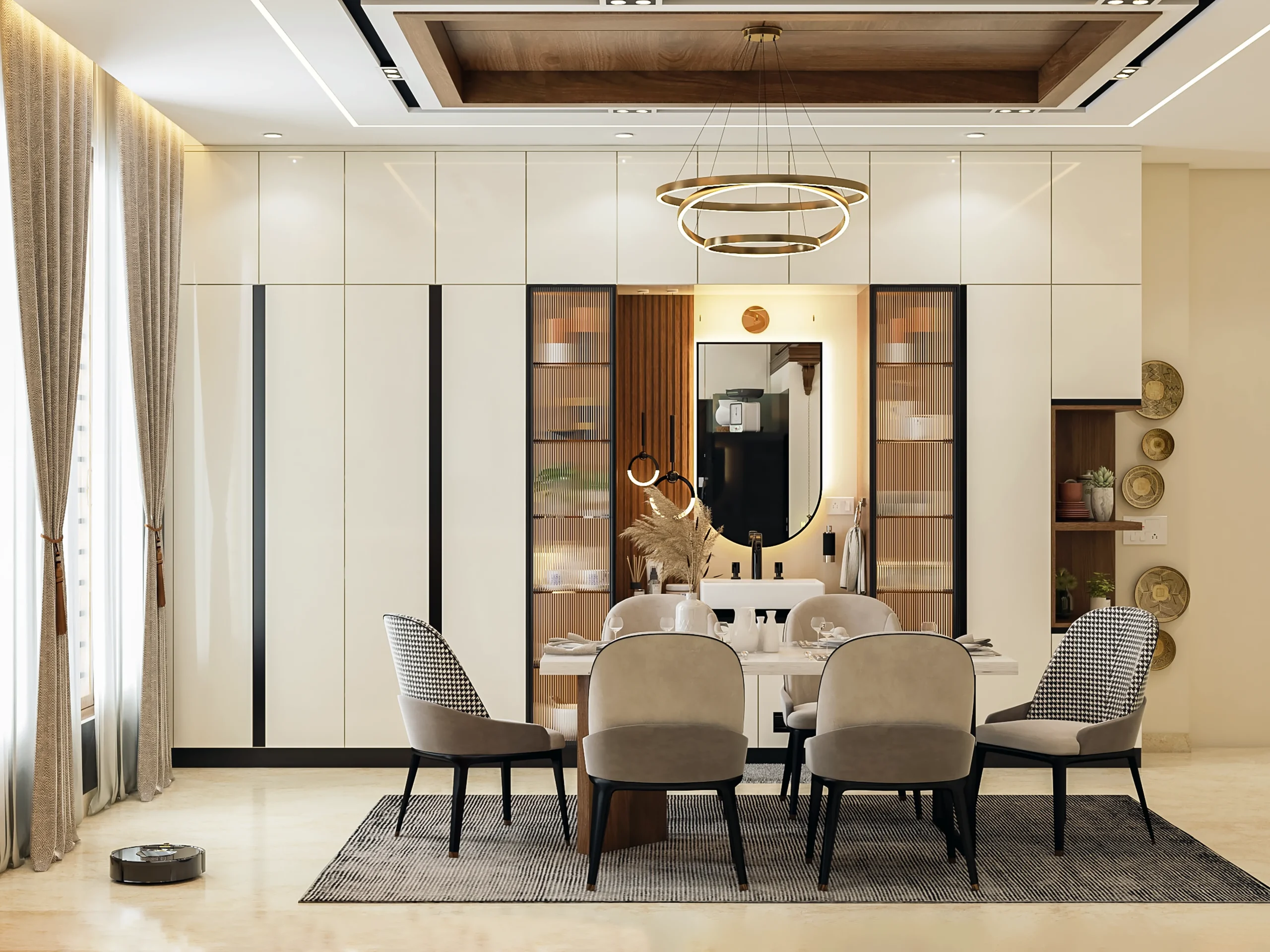 Ultra luxury home interior in Shivamoga by WeDezine Studio.