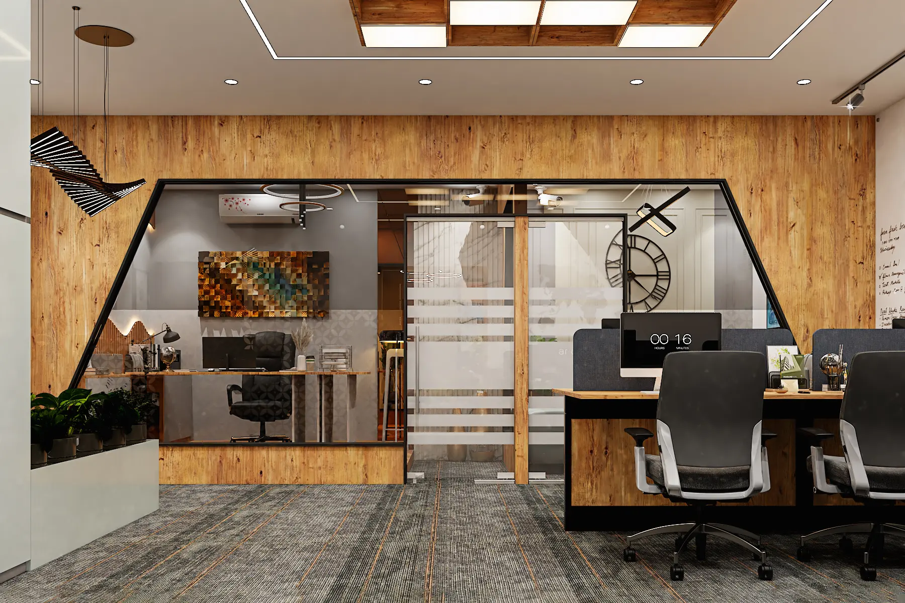 Interior Trends in Shivamogga modern office design by WeDezine Studio