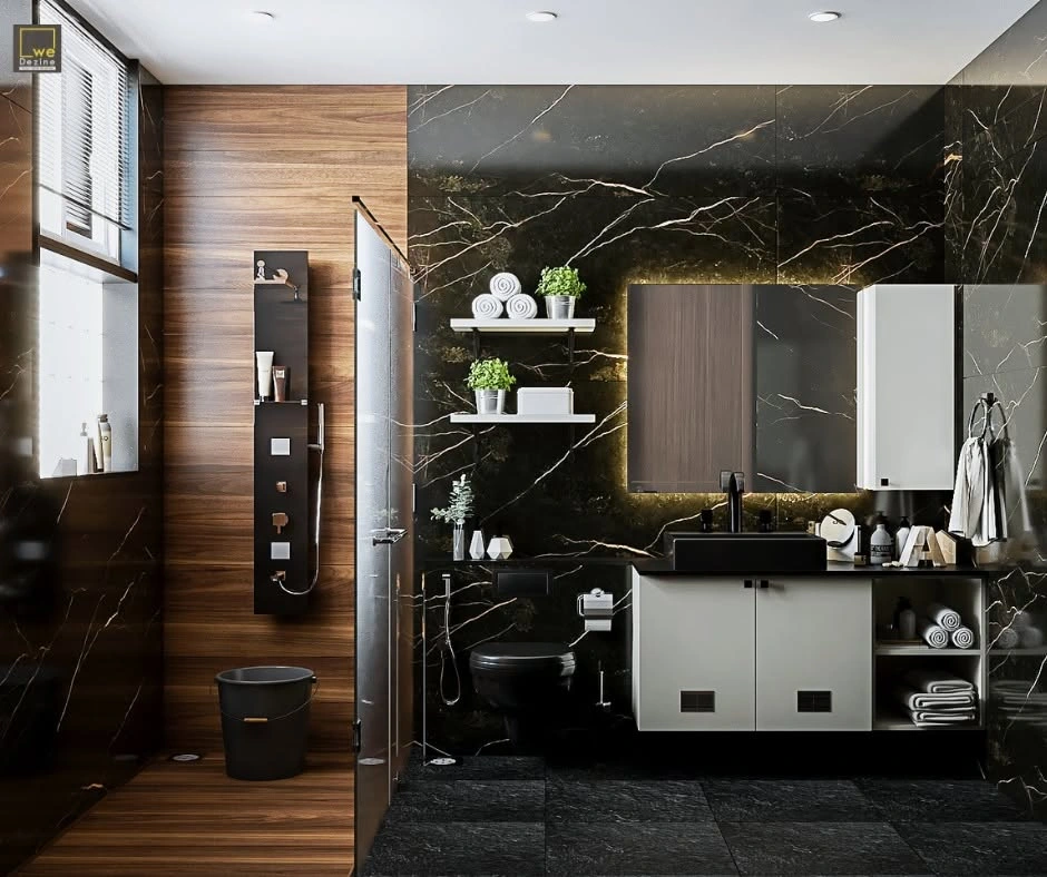 Luxurious modern bathroom interior designed by WeDezine Studio