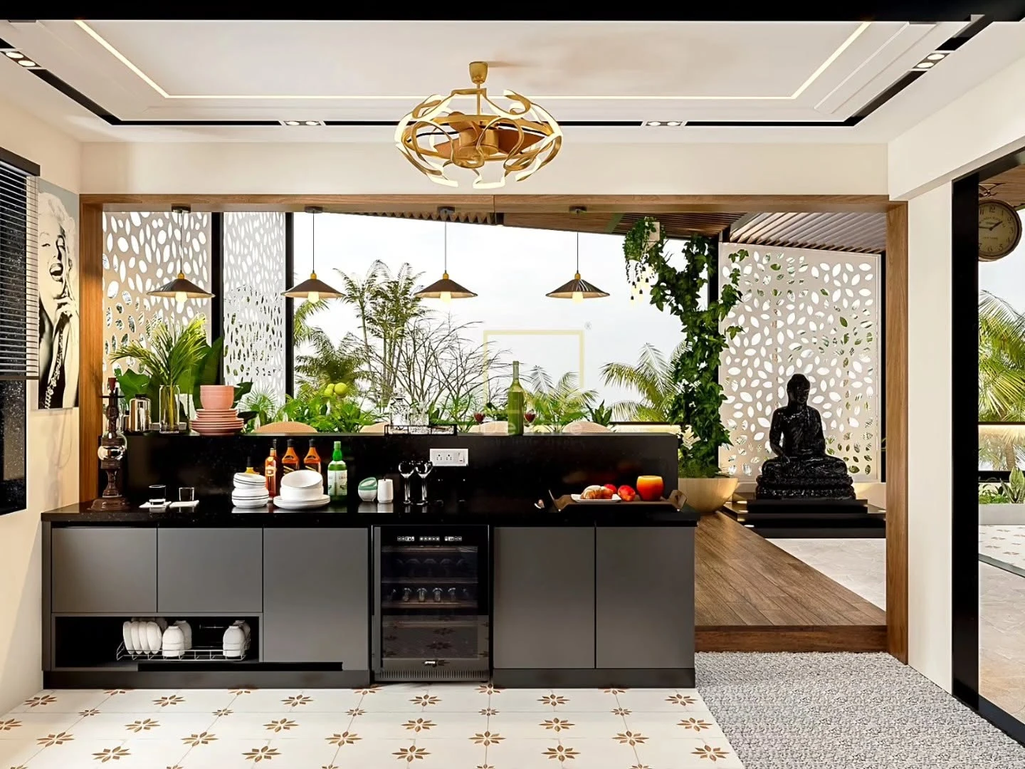 Modern outdoor living space by WeDezine Studio – Best Home Interiors in Shivamoga
