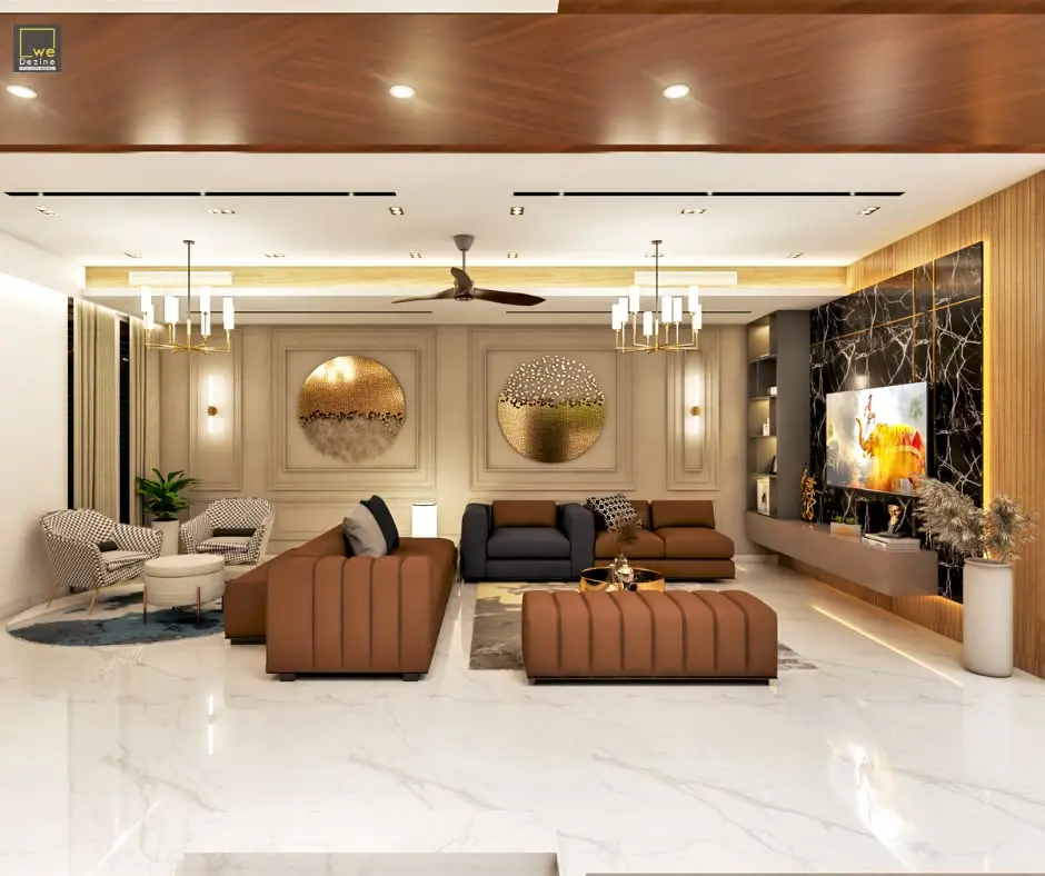 Luxury living room by Interior Design Firms in Bangalore