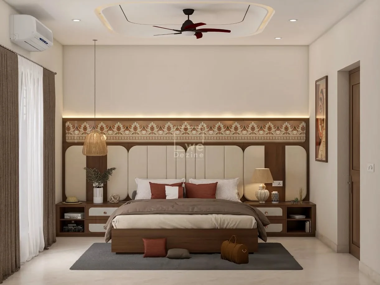 Modern luxury bedroom designed by the Best Interior Designers in Bangalore – WeDezine Studio