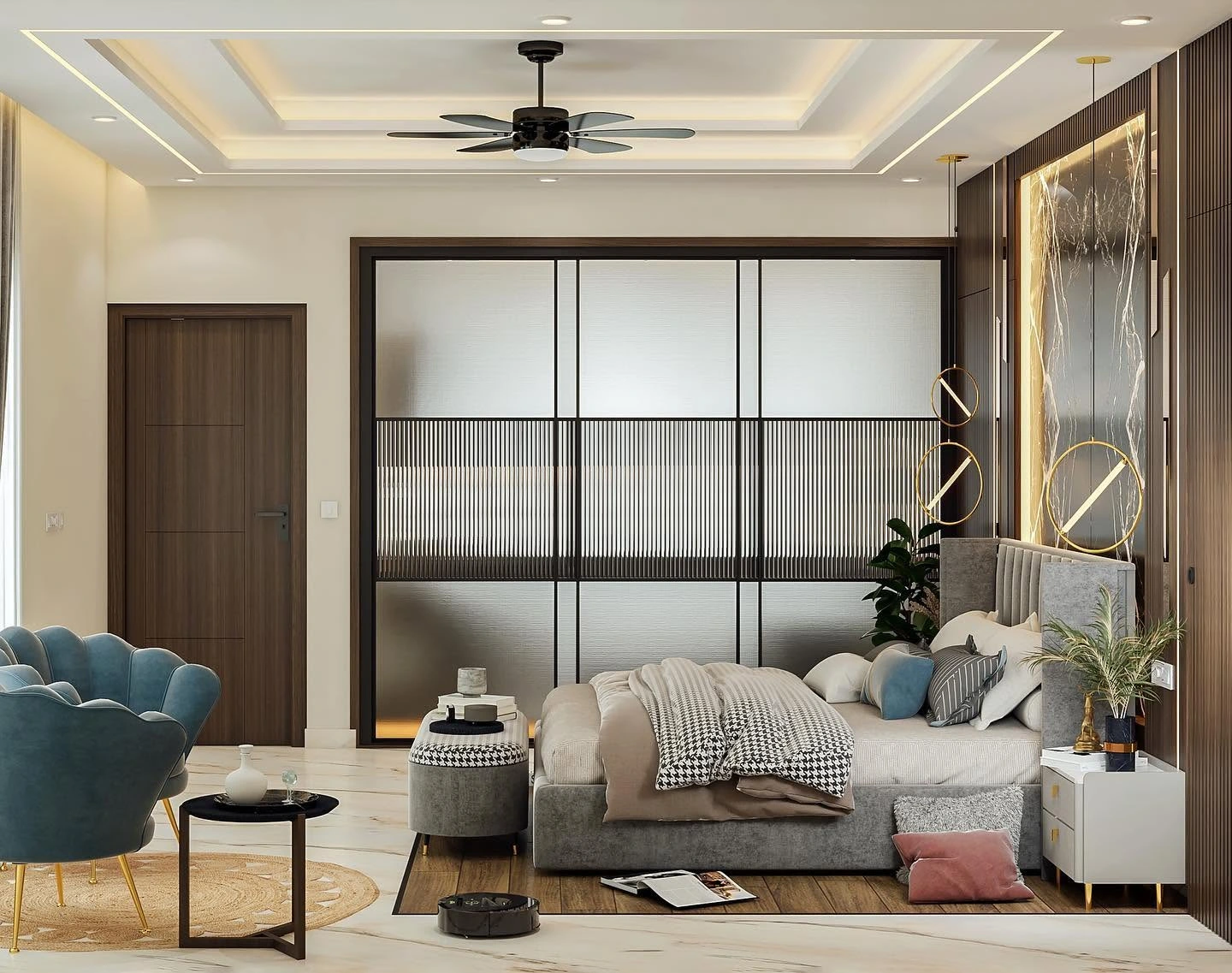 Best Home Interior Designers in Shimoga creating stylish modern master bedroom interiors
